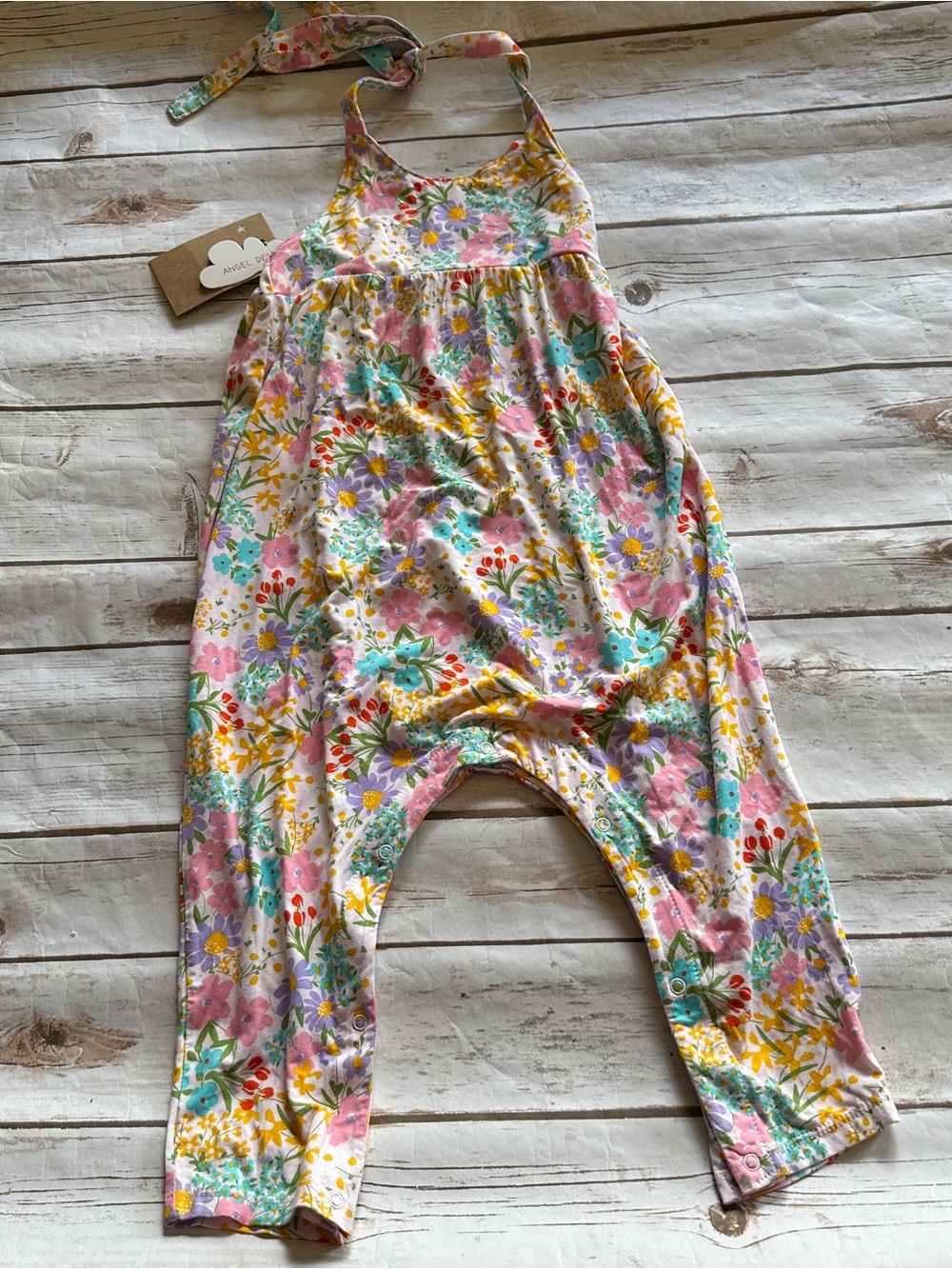 Angel dear floral romper nwt 18/24